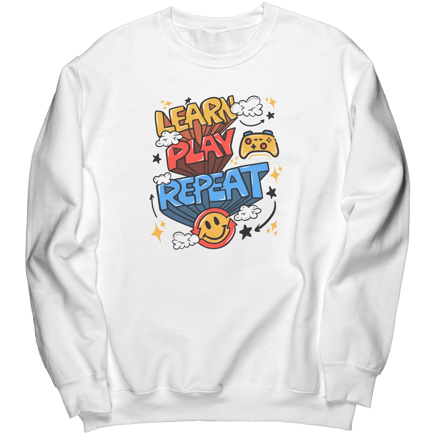 Learn Play Repeat Unisex Sweatshirt
