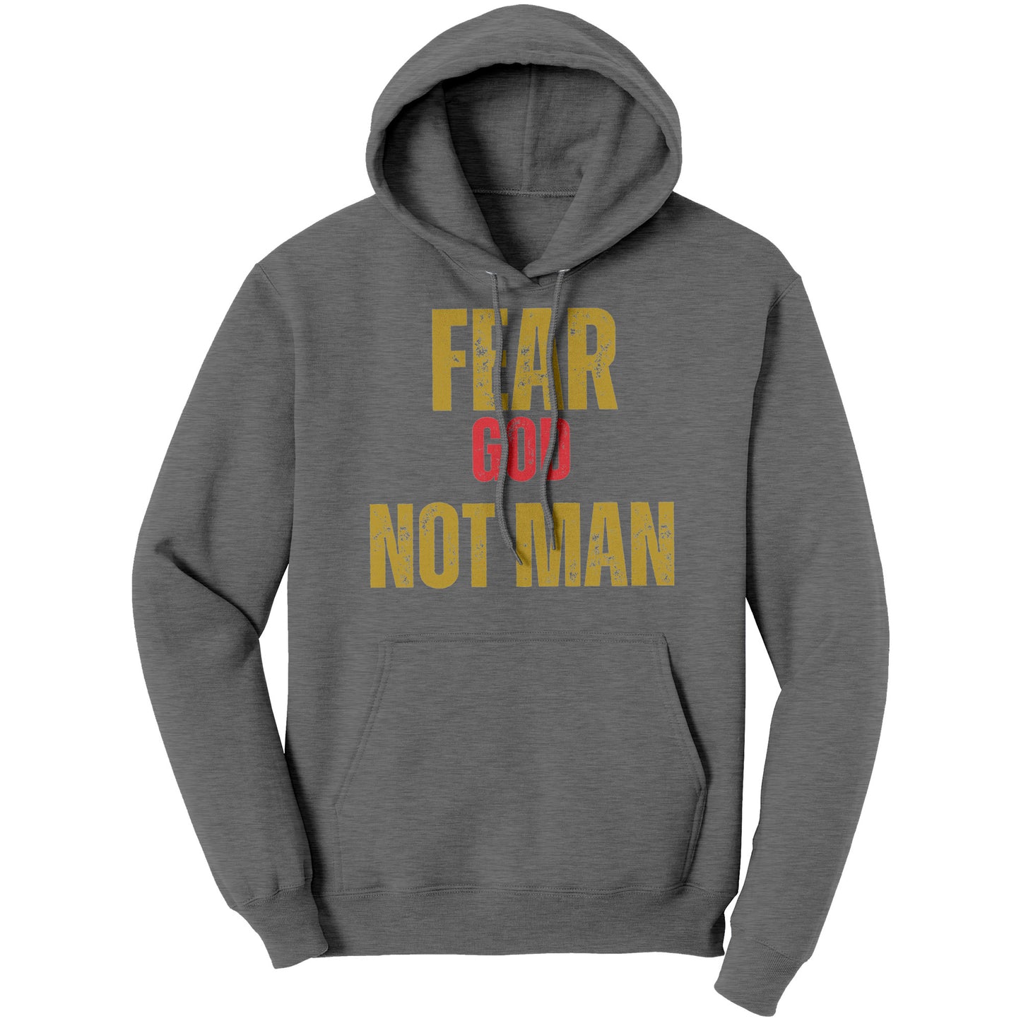 Fear God Red/Gold Text Hoodie [Adult Unisex]