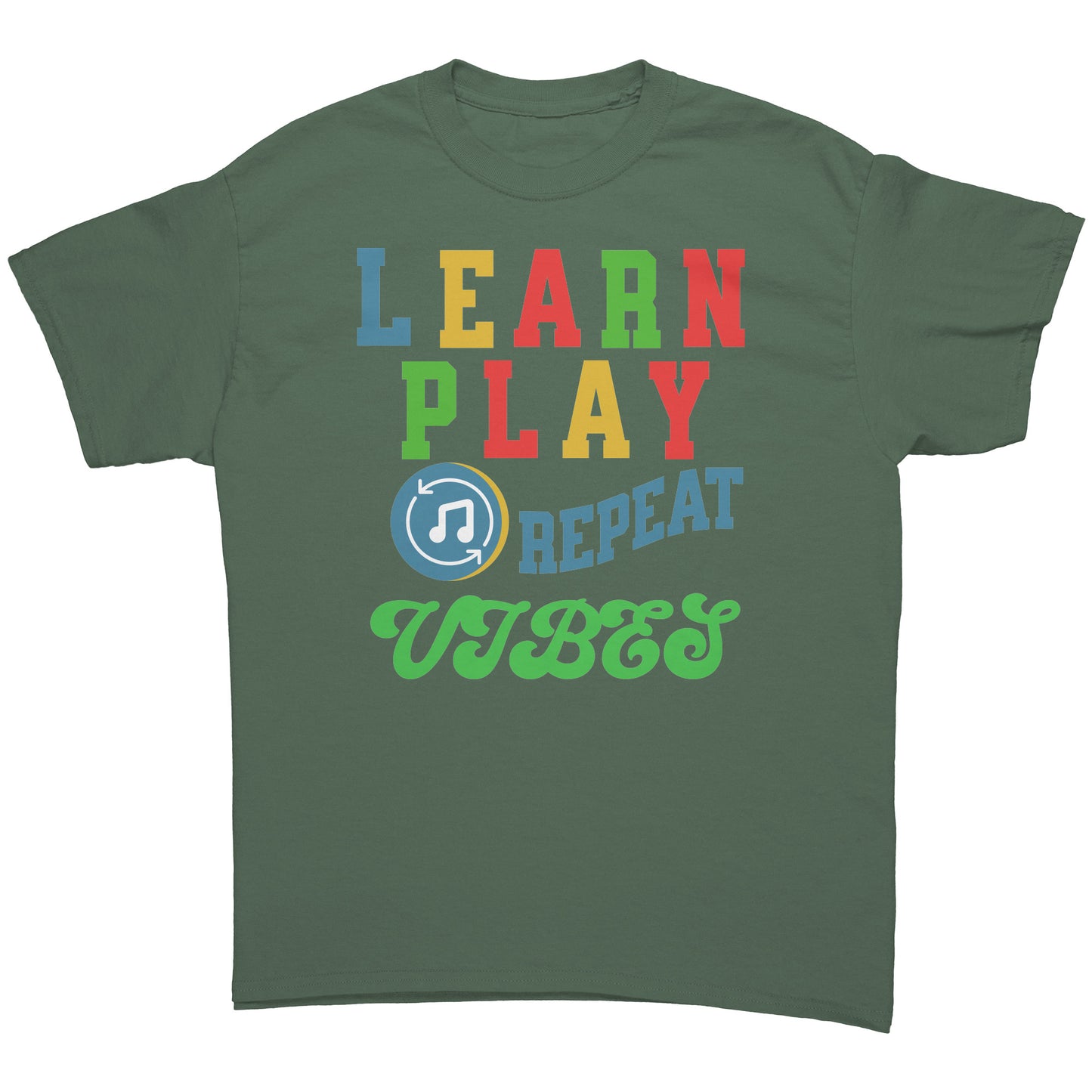 Learn Play Repeat Vibes Tee Men]