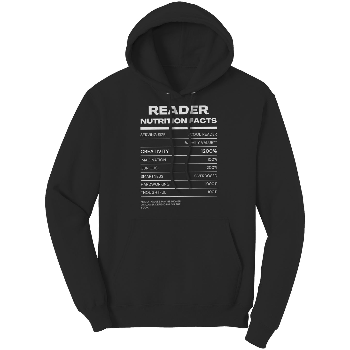 Reader Nutrition Facts (Multi-Color Hoodie)