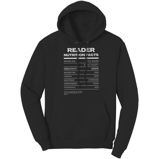 Reader Nutrition Facts (Multi-Color Hoodie)