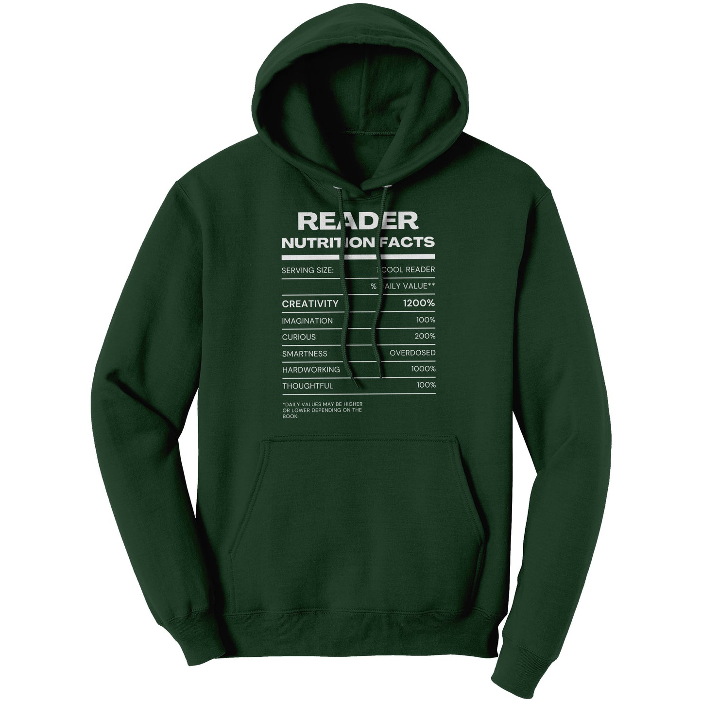 Reader Nutrition Facts (Multi-Color Hoodie)