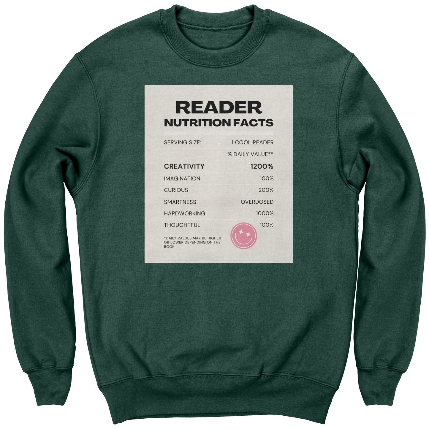 Reader Nutrition Facts (Multi-Color Hoodie)