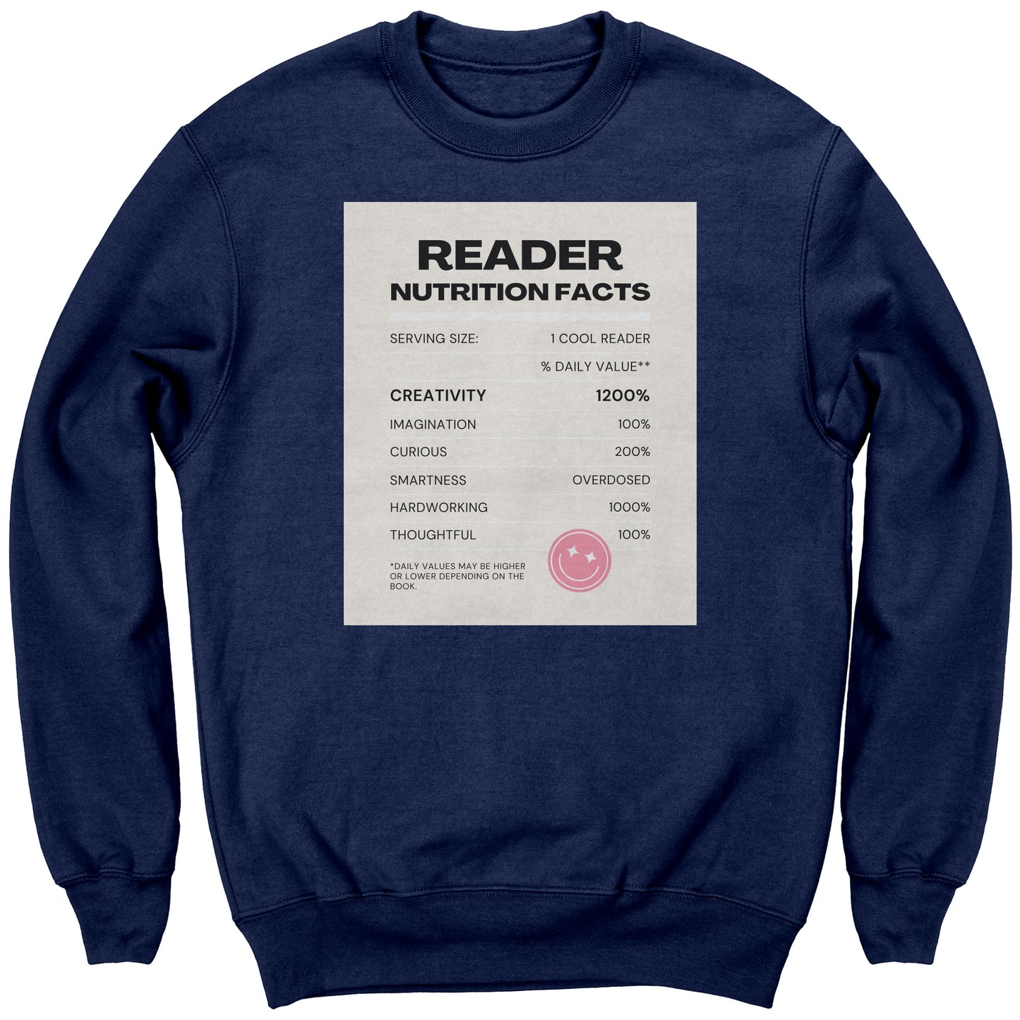 Reader Nutrition Facts (Multi-Color Hoodie)